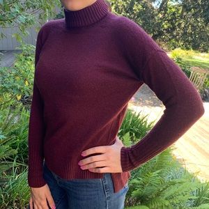 J crew crimson turtleneck sweater xs